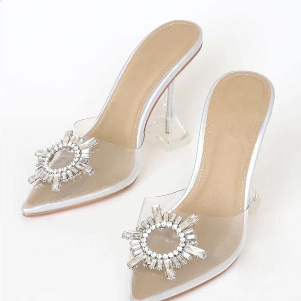 Clear pointed toe